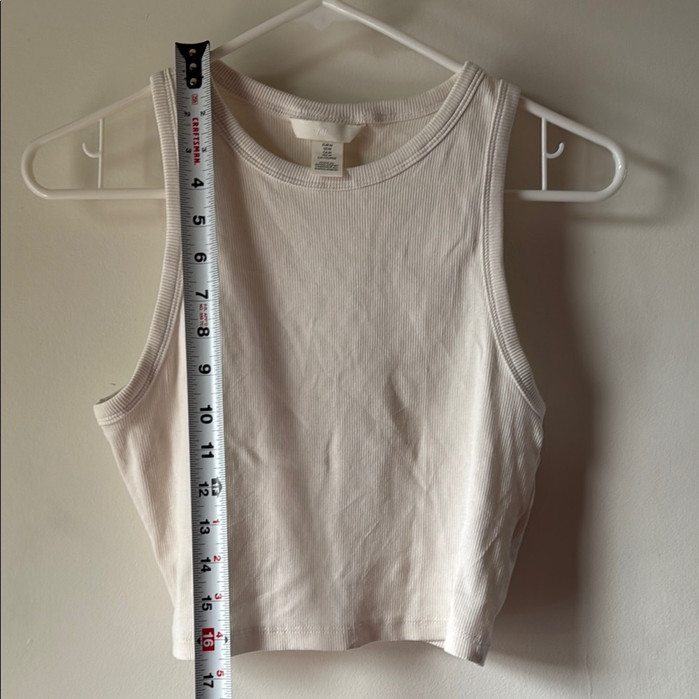 H&M Cream Ribbed Tank Top - Picture 4 of 7
